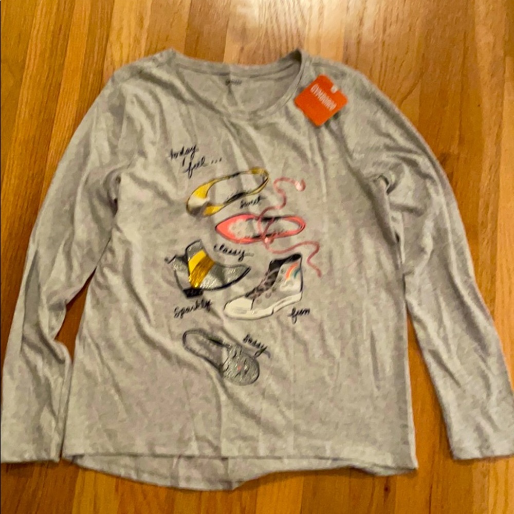 NWT Vintage Gymboree gray long sleeve T